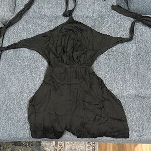 Elegant Black Halter romper